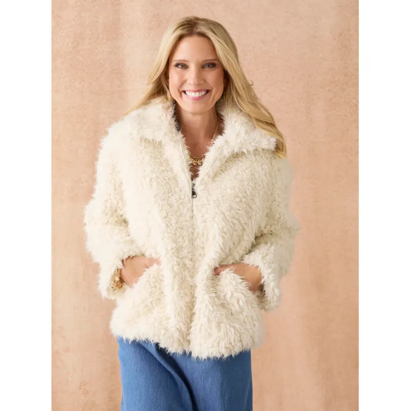 Caldonia Curly Faux Lamb Jacket