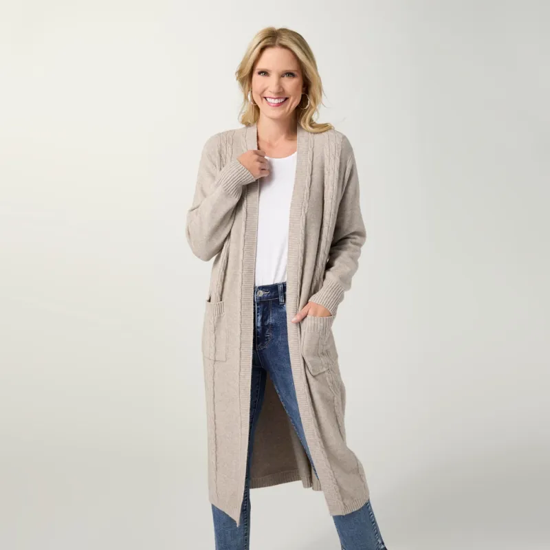Heavenly-Luxe Cable Knit Duster