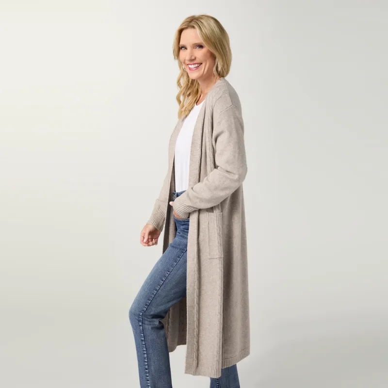 Heavenly-Luxe Cable Knit Duster