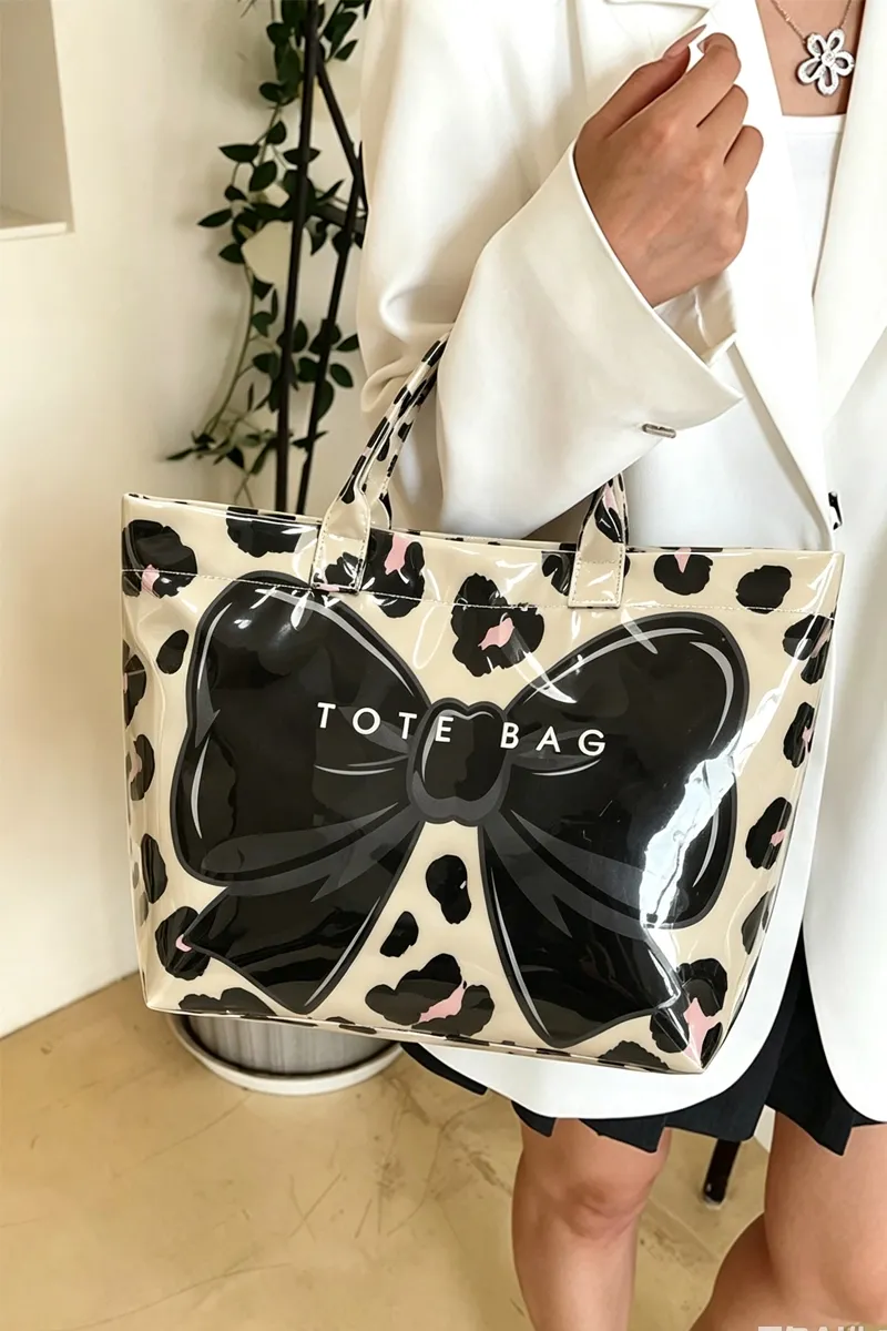 Leopard Bow Tote Bag