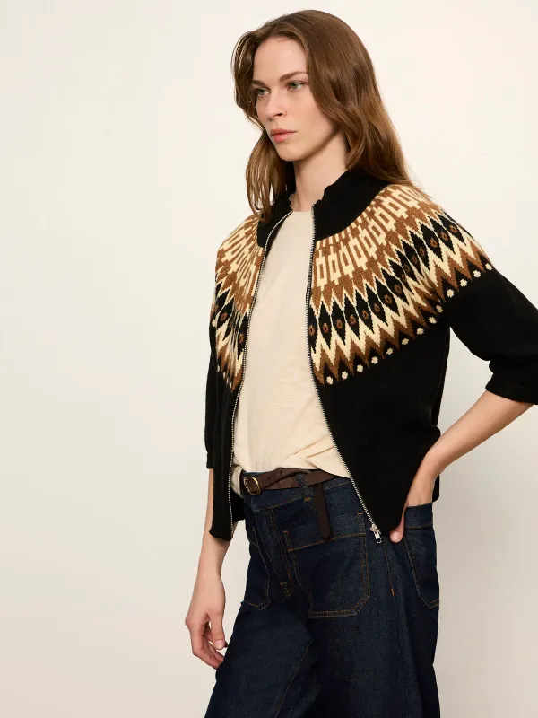 Fairisle Zip Sweater