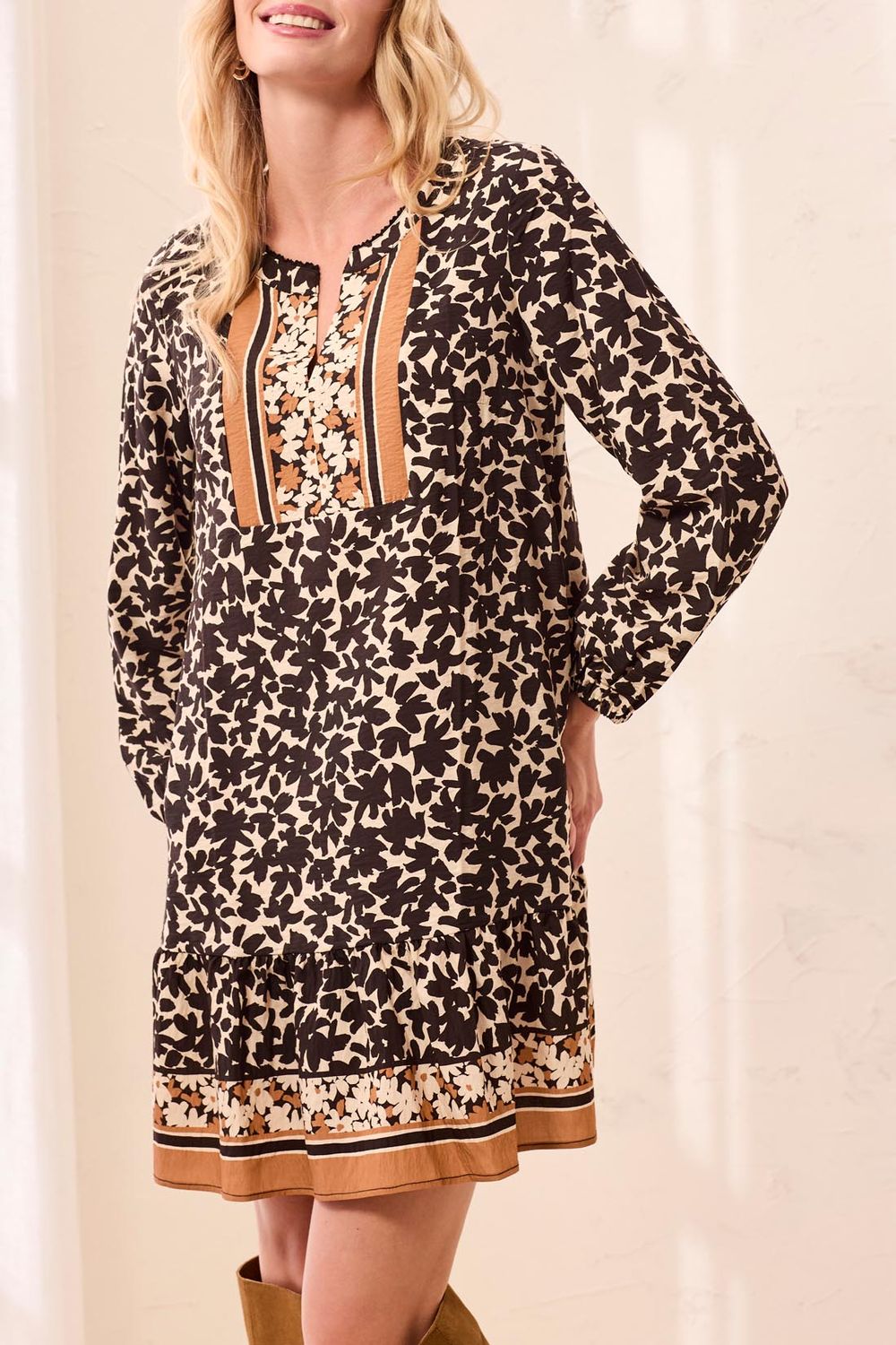Dress with Border Print