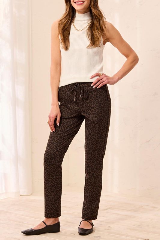 Leopard Pull On Pant 