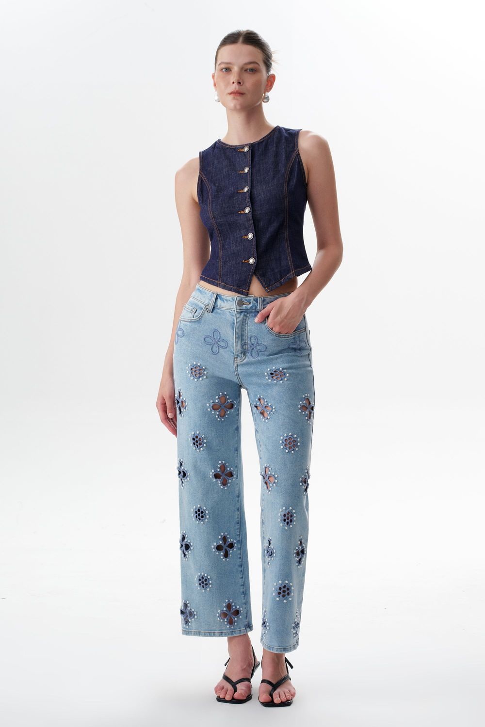 High Rise Straight Leg Jeans