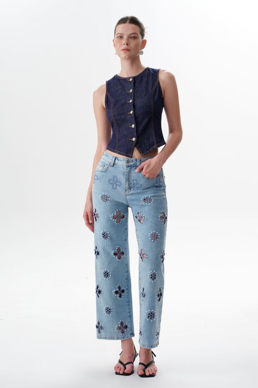 High Rise Straight Leg Jeans