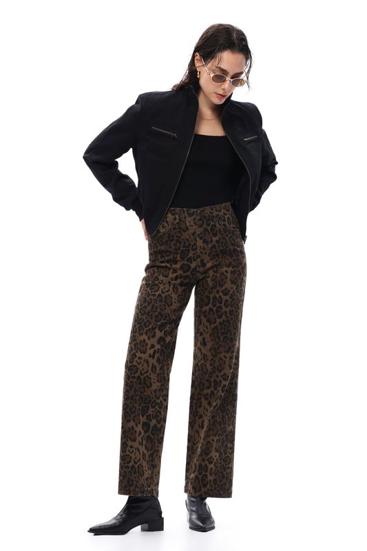 High Rise Relaxed Straight Pants