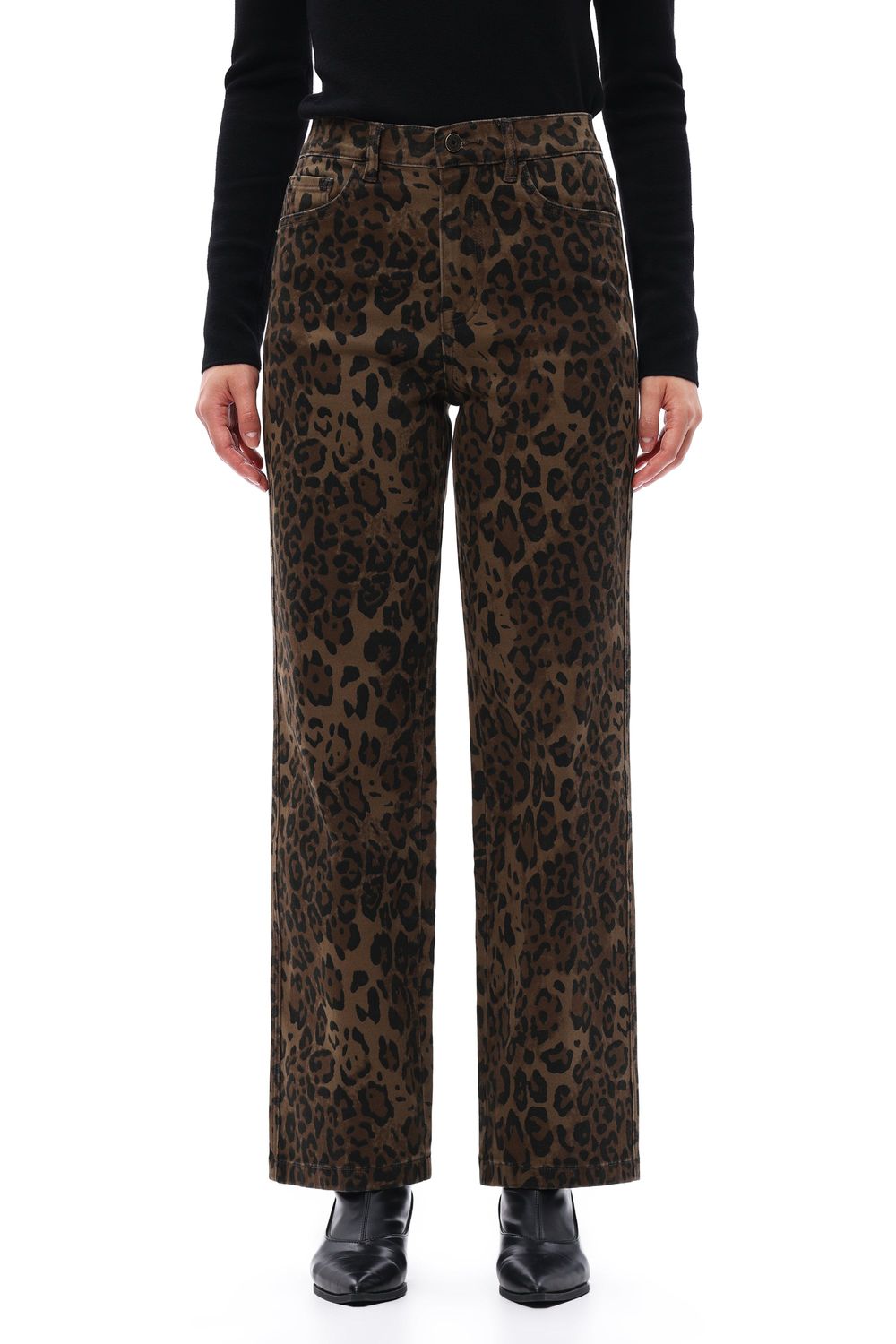 High Rise Relaxed Straight Pants