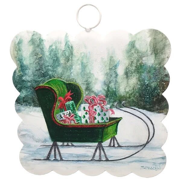 Mini Scallop Art Sleigh &amp; Gifts