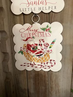Mini Scallop Art Santa &amp; Sleigh