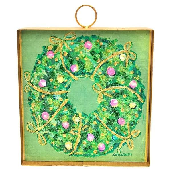 Mini Art Gold Ribbon Wreath