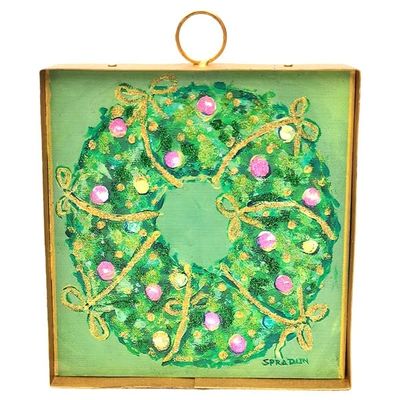 Mini Art Gold Ribbon Wreath