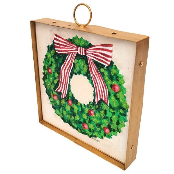 Mini Art Green Wreath Red Balls