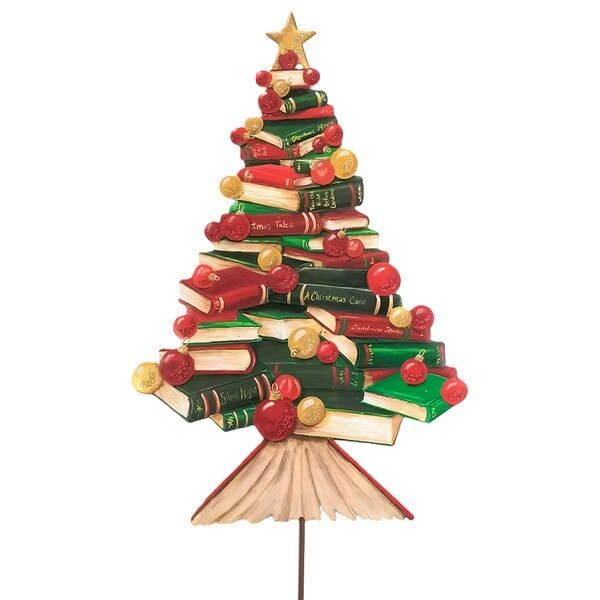 Book Stack Christmas Tree