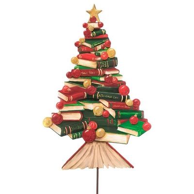 Book Stack Christmas Tree
