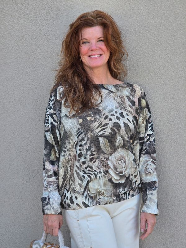 Elegant Roses Sweater