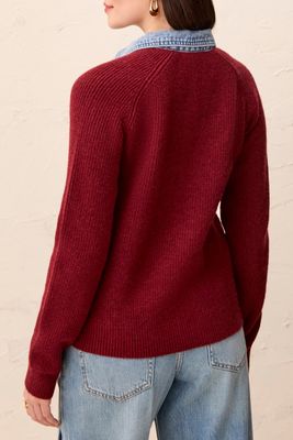 Mixed Media Sweater Jacket