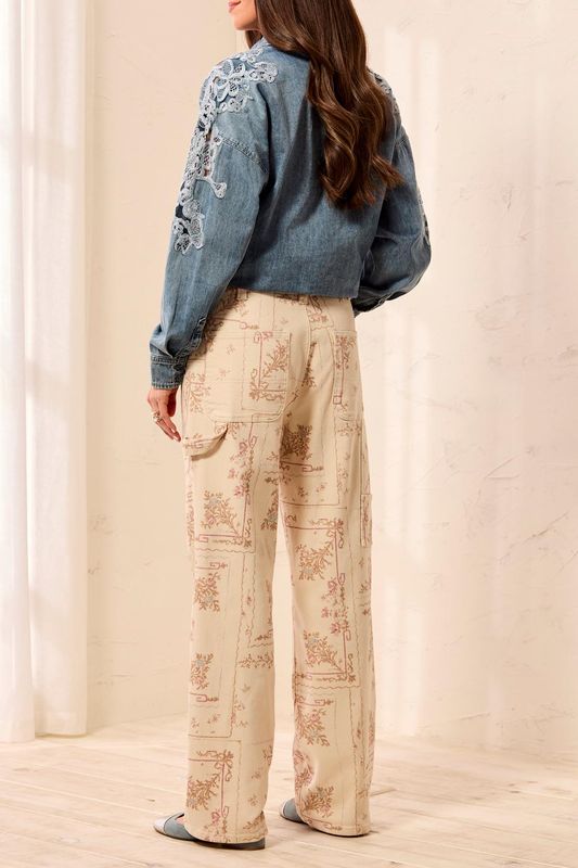 Audrey Printed Carpenter Jeans