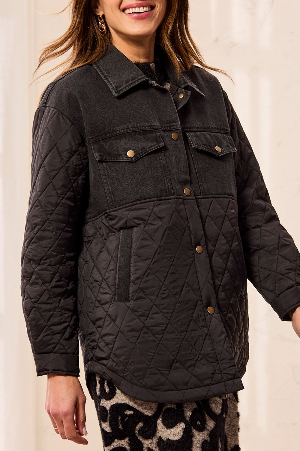 Denim and Quilted Jacket