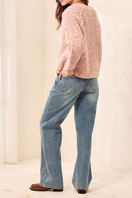 Tweed-Like Sequined Sweater