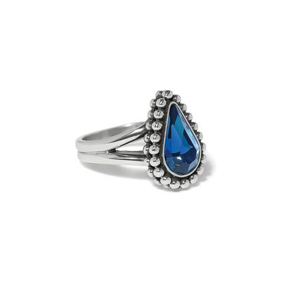 Twinkle Luxe Teardrop Ring-Blue 6