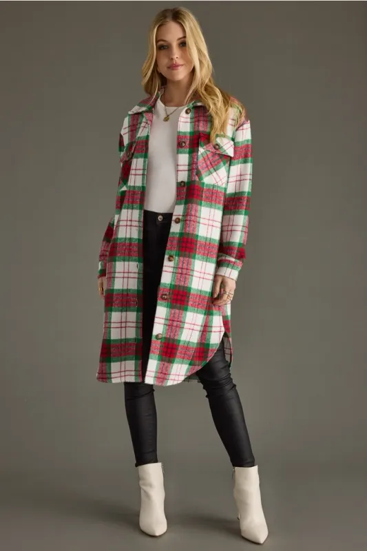 Plaid Long Shacket
