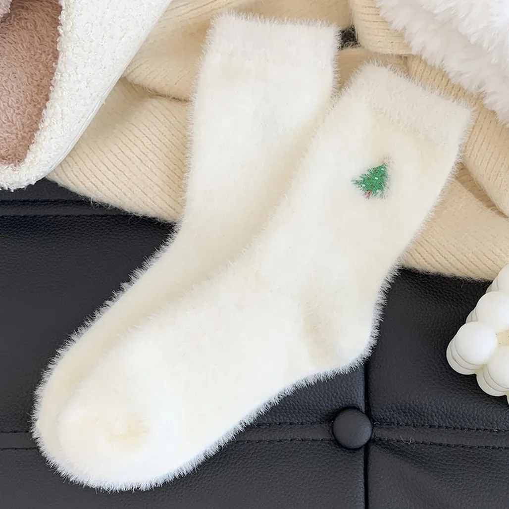Embroidered Tree Socks