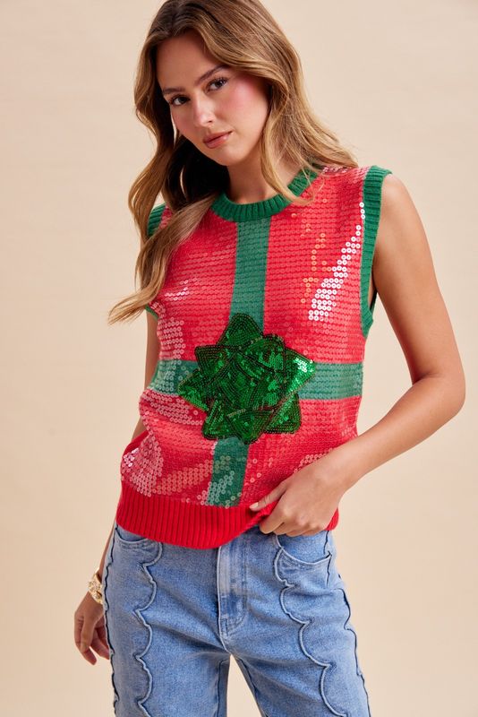 Christmas Gift Sequin Sweater