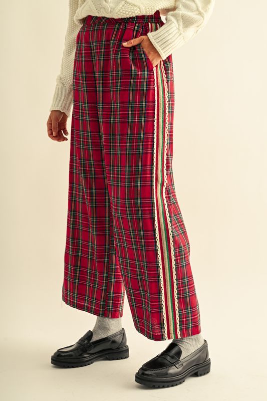 Tartan Check Detail Pants