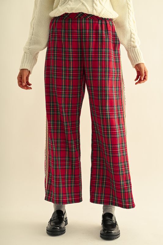 Tartan Check Detail Pants