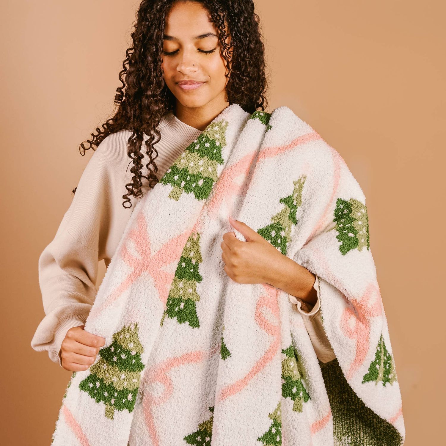 Cozy Dreams Luxe Blanket-Twinkling Trees