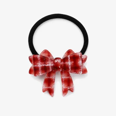 Plaid Bowknot Acetate Hair Tie