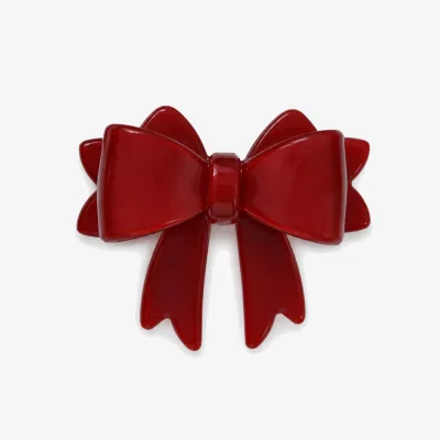Red Bowknot Acetate Hair Clip