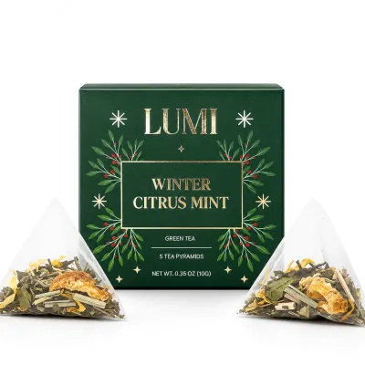 Winter Citrus Mint Green Tea - 5 Premium Tea Bags