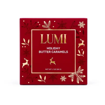 Holiday Butter Caramels - Red Box, 2 oz