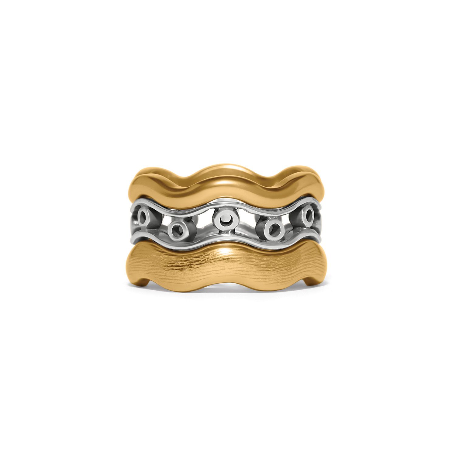 Inner Circle Trio Rings-Gold/Silver 6
