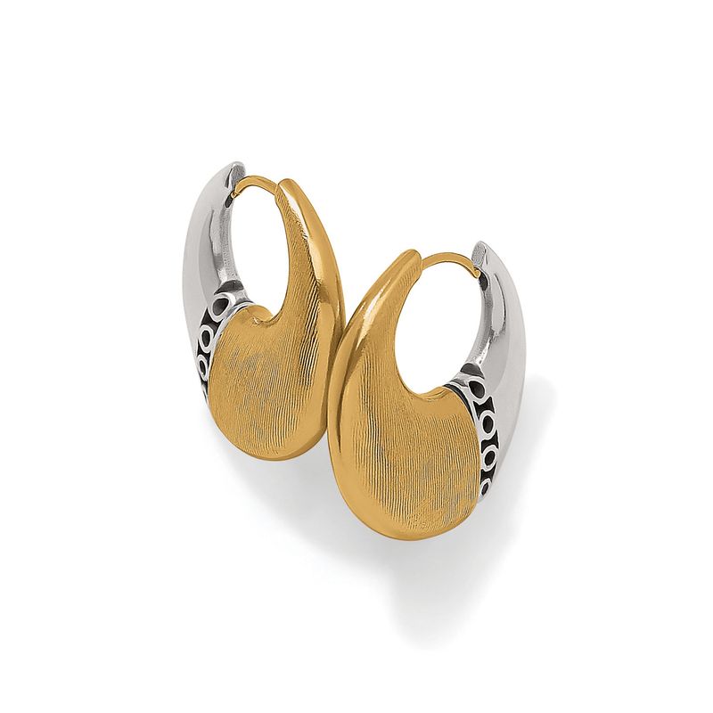 Inner Circle Oval Hoops-Two Tone