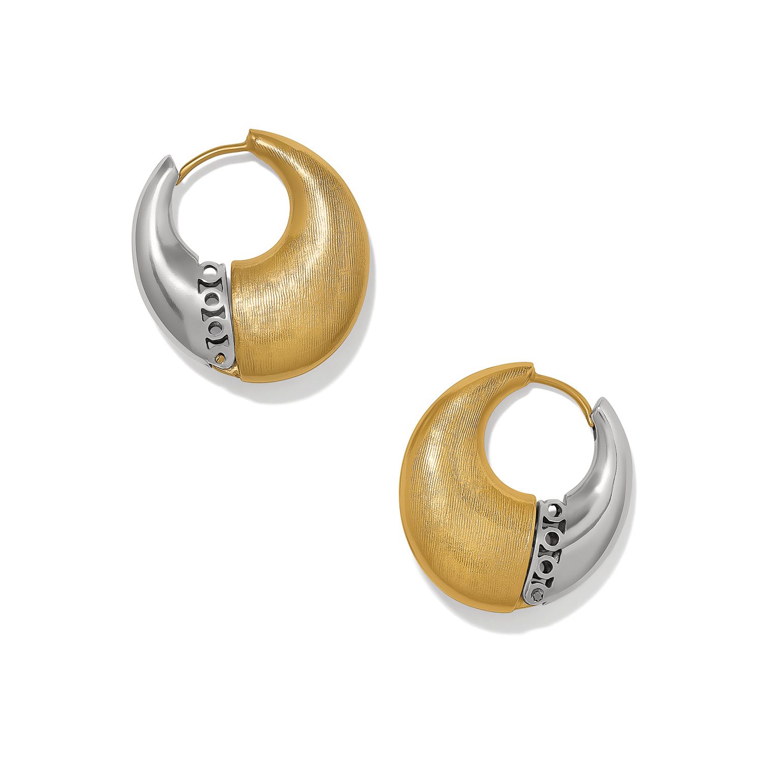 Inner Circle Oval Hoops-Two Tone