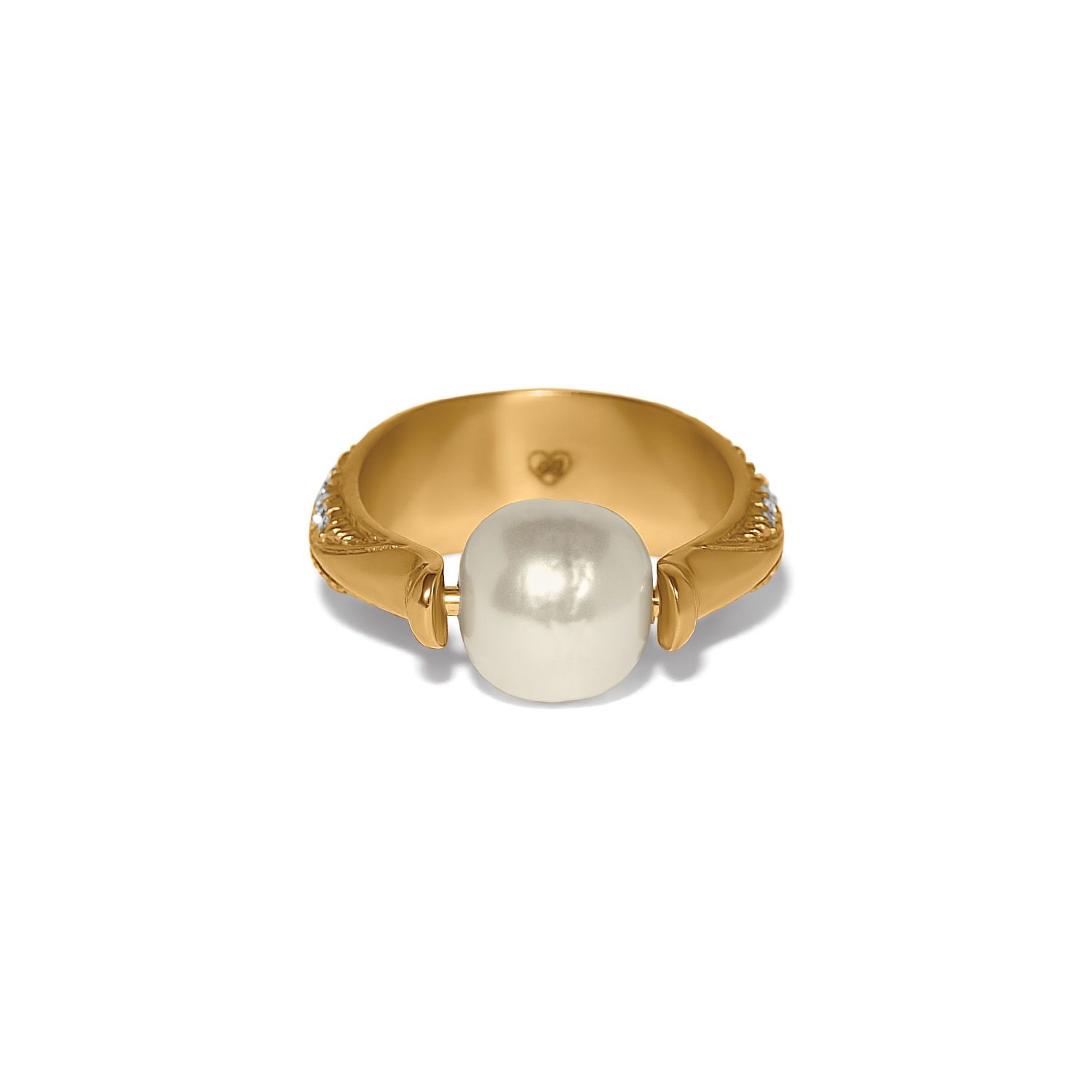Trust Your Journey Pearl Ring-8-Gold