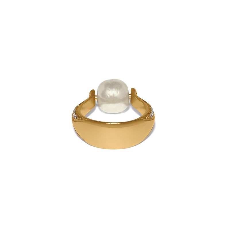 Trust Your Journey Pearl Ring-8-Gold