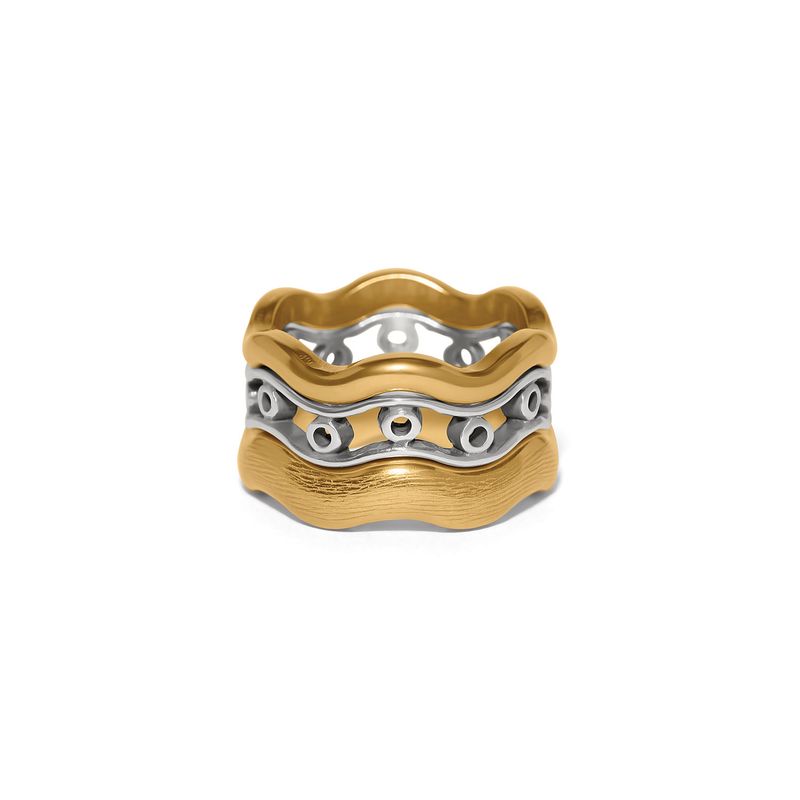 Inner Circle Trio Rings-Gold/Silver 8