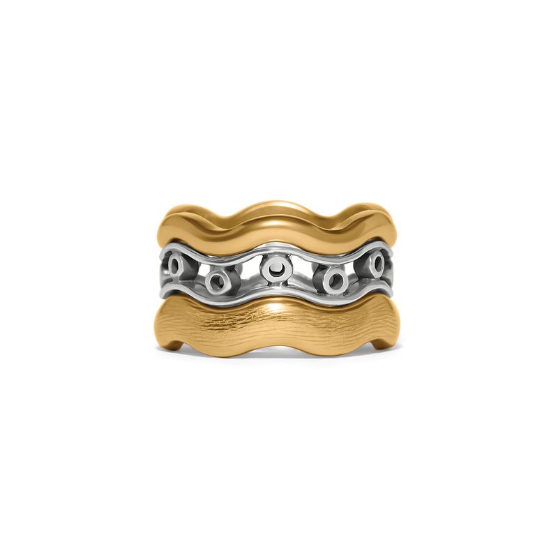 Inner Circle Trio Rings-Gold/Silver 8