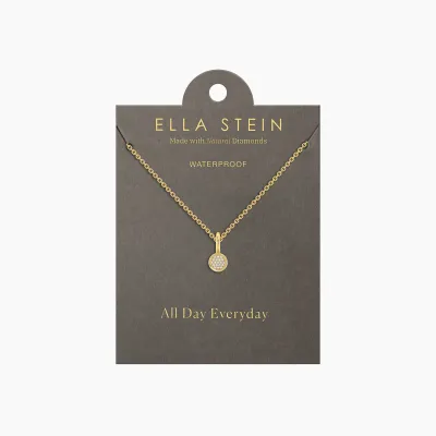 Small Circle Pendant Necklace - Gold