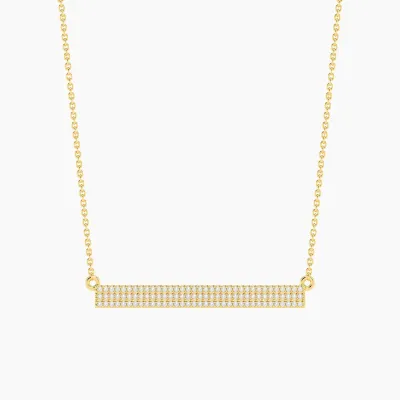 Tell Me Straight Pendant Necklace - Gold