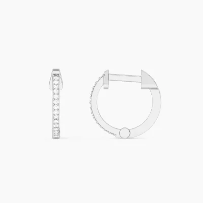 Half-Hearted Adventure Huggie Earrings - Silver
