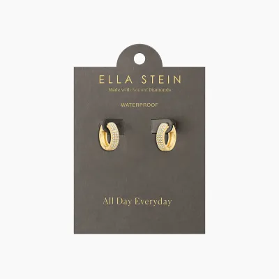 Three Ways to Shine Huggie Earrings - Gold