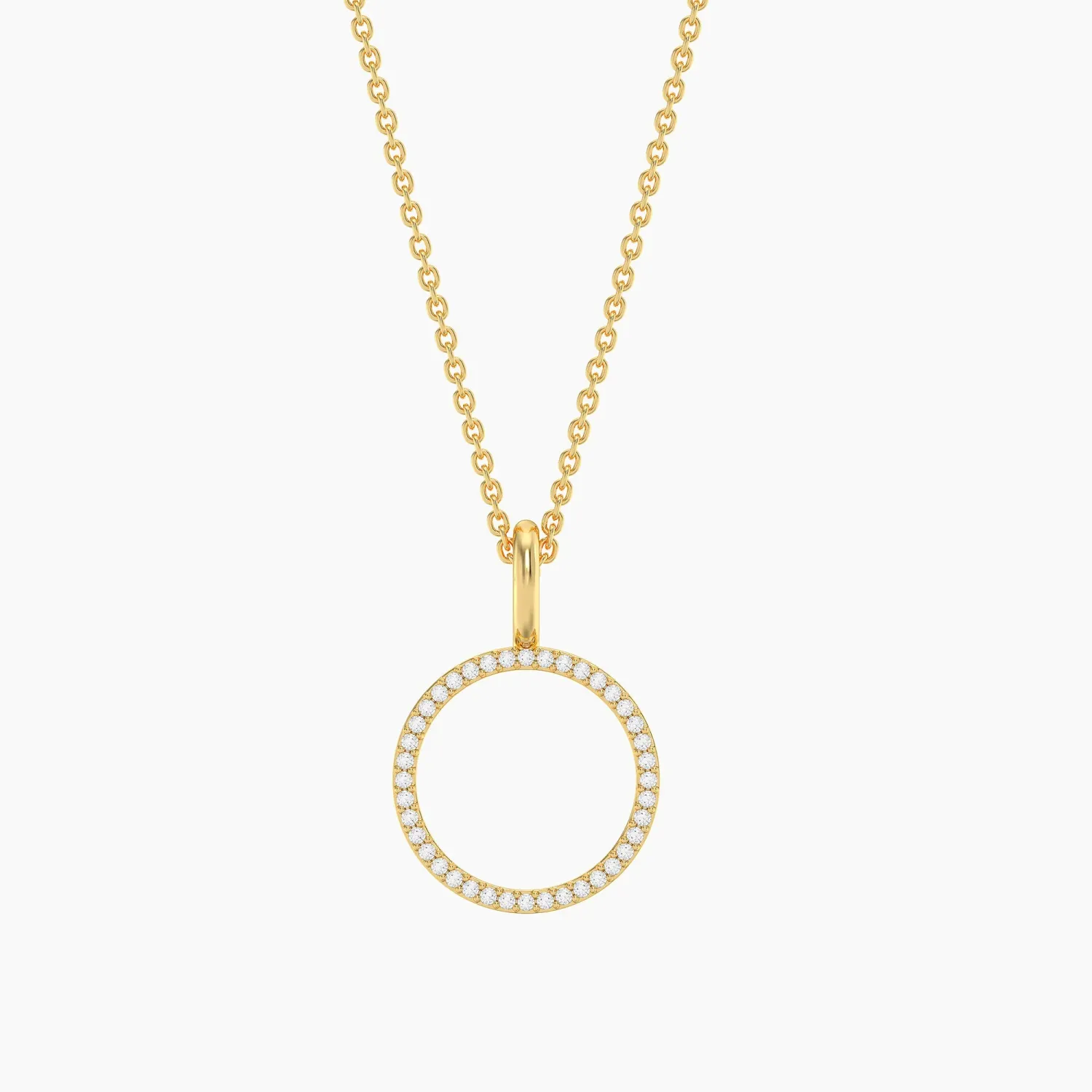 Standing O Pendant Necklace - Gold