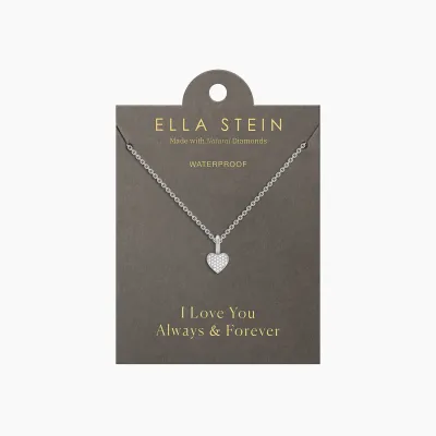 Small Heart Pendant Necklace - Silver