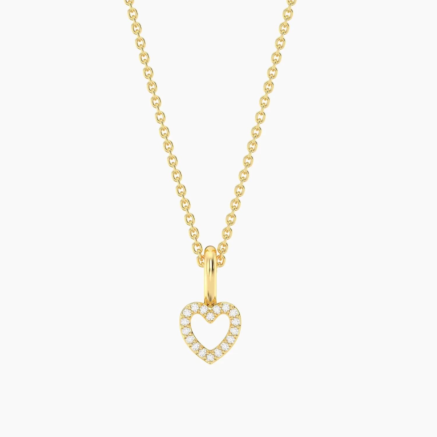 Petite Heart Pendant Necklace - Gold