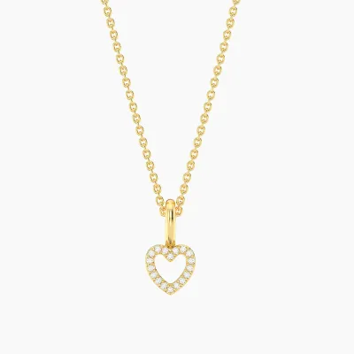 Petite Heart Pendant Necklace - Gold