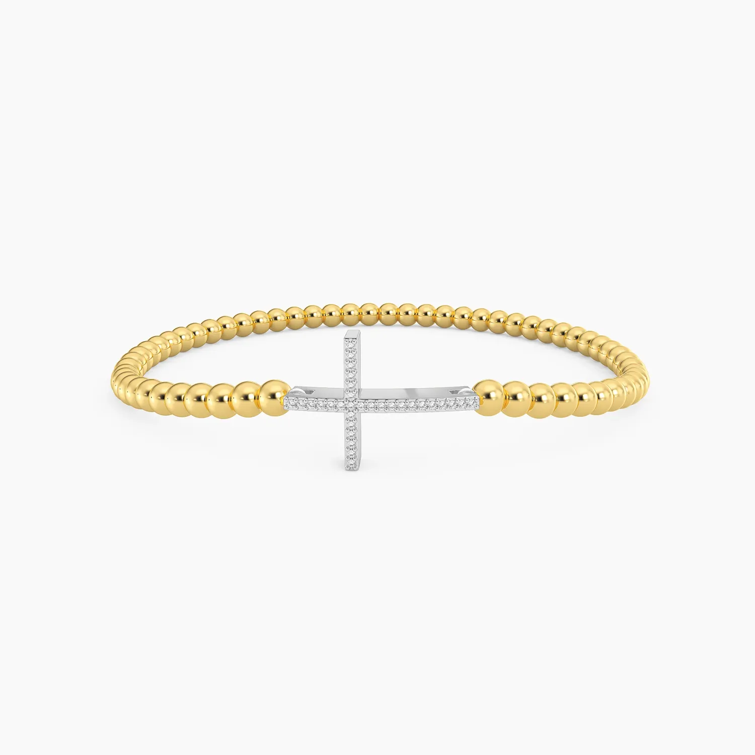 Believe Beaded Bracelet - Gold